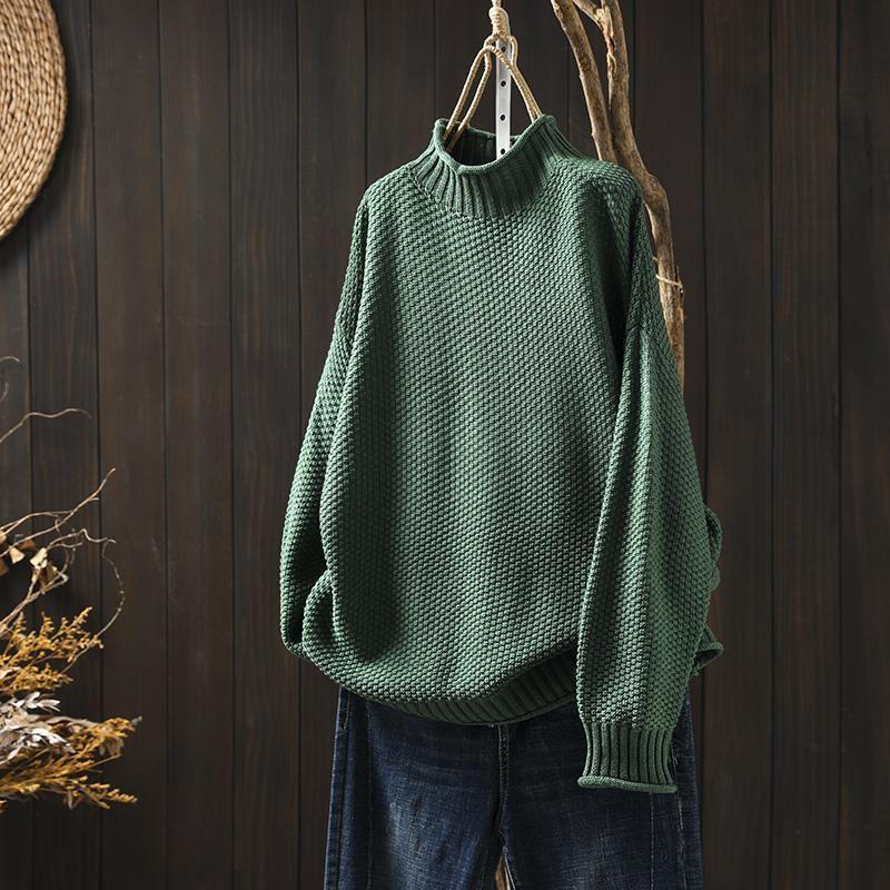 Damen Pullover mit Stehkragen und lässigem Schnitt für jeden Anlass - 3 - Annoboutique