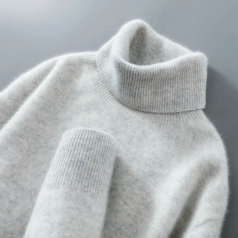 Pullover Damen mit Rollkragen und lässigem Schnitt in sanften Farben - 3 - Annoboutique