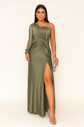 Maxikleid Damen mit Wickeldesign und schickem V-Ausschnitt - 1 - Annoboutique