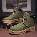 Damen Boots knöchelhoch mit Schnürung und robuster Sohle - 2 - Annoboutique
