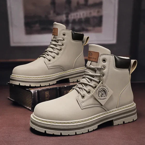 Damen Boots knöchelhoch mit Schnürung und robuster Sohle - 4 - Annoboutique