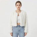 Damen Jacke mit Rundhalsausschnitt und kurzem Schnitt - 1 - Annoboutique