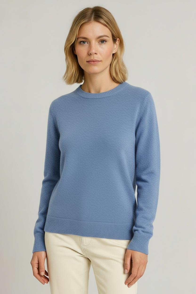 Damen Pullover mit Rundhalsausschnitt und langen Ärmeln - 2 - Annoboutique
