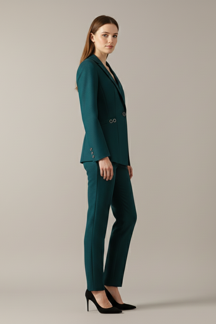Blazer Set Damen mit tailliertem Schnitt und eleganten Details - 3 - Annoboutique