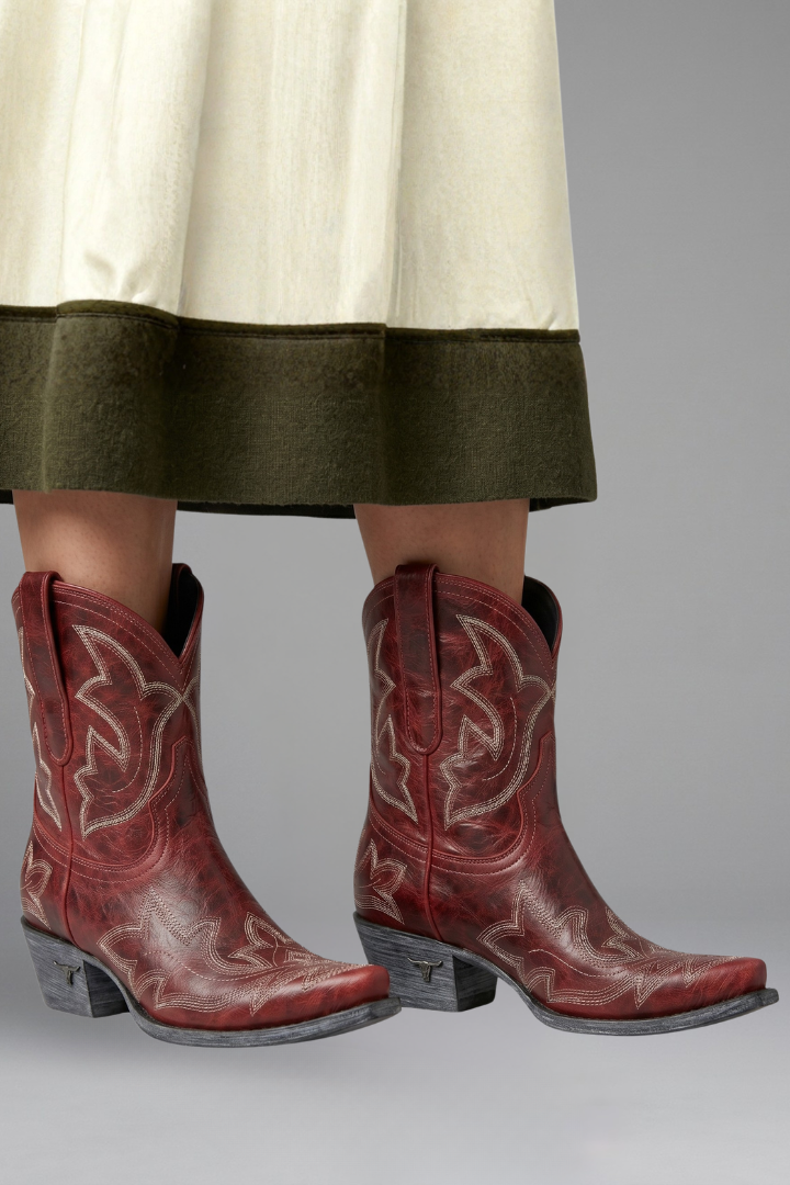 Damen Boots mit Western-Motiv und strukturierter Form - 3 - Annoboutique