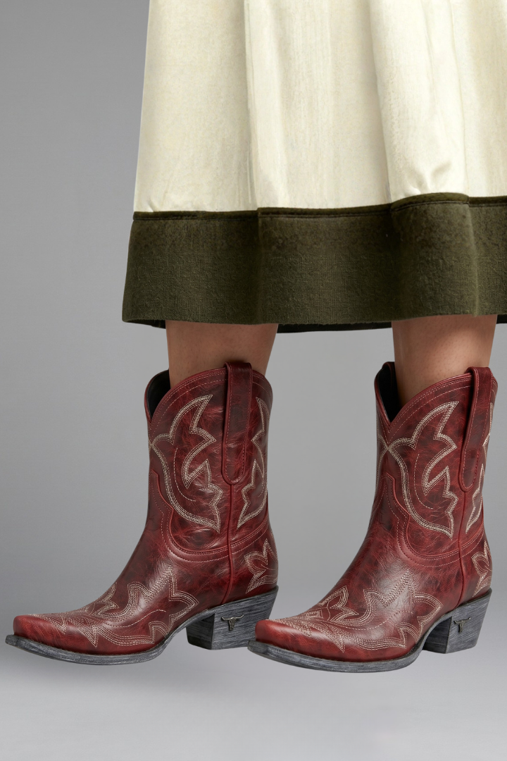 Damen Boots mit Western-Motiv und strukturierter Form - 5 - Annoboutique