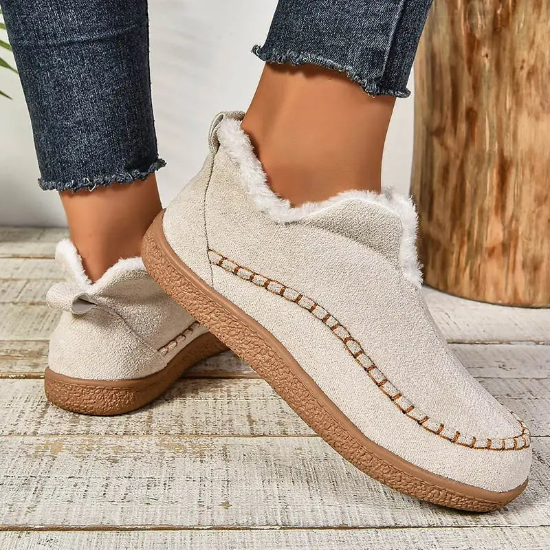 Damen Slip-On Schuhe mit warmem Futter und rutschfester Sohle - 2 - Annoboutique