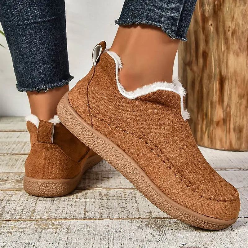 Damen Slip-On Schuhe mit warmem Futter und rutschfester Sohle - 3 - Annoboutique
