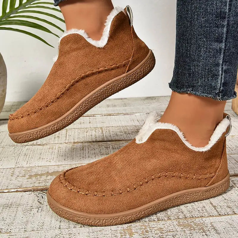 Damen Slip-On Schuhe mit warmem Futter und rutschfester Sohle - 4 - Annoboutique