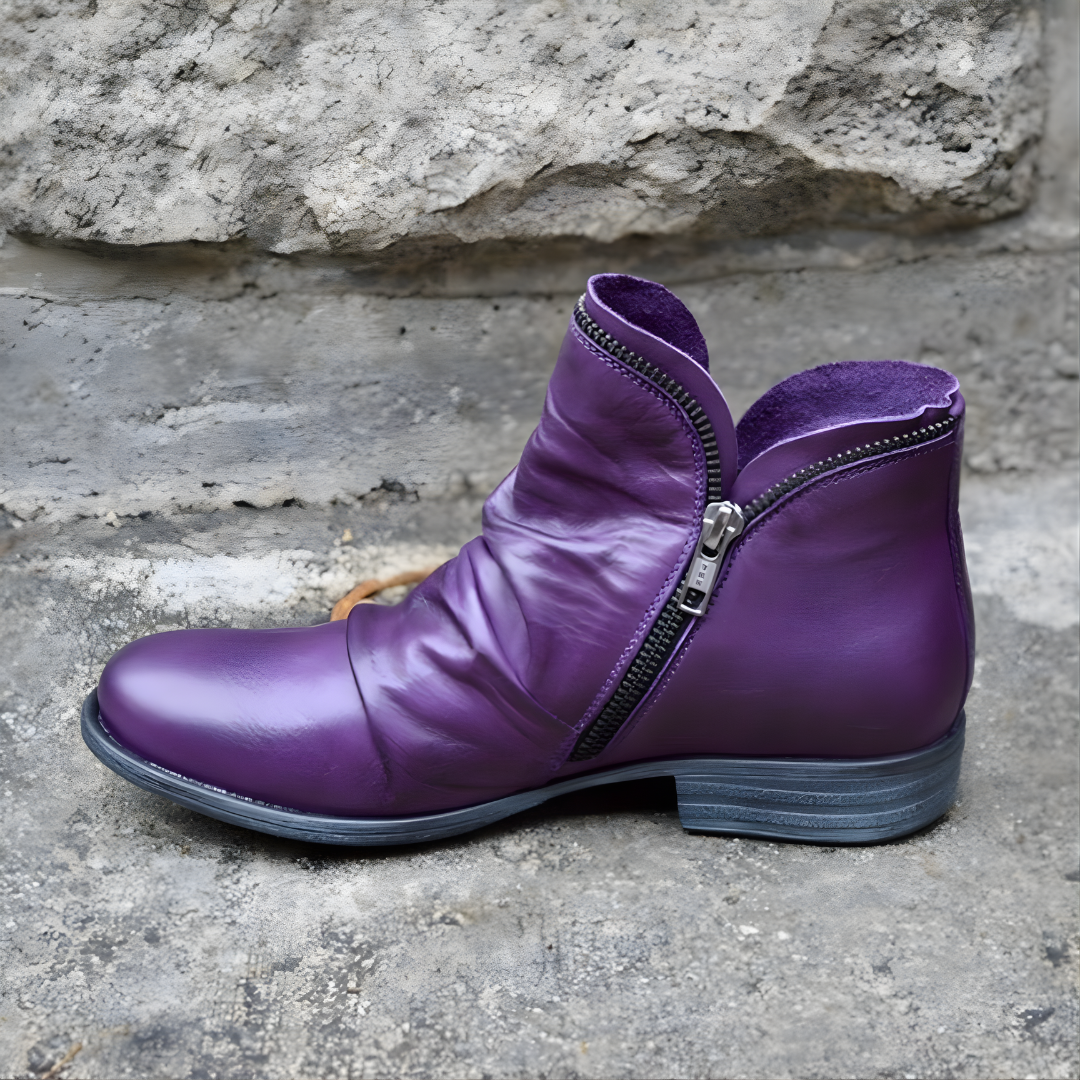 Stiefeletten Damen mit Reißverschluss und lässigem Design - 1 - Annoboutique