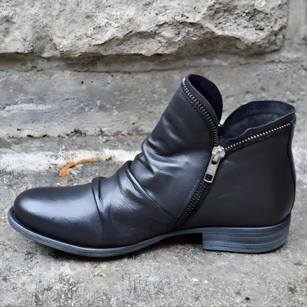 Stiefeletten Damen mit Reißverschluss und lässigem Design - 2 - Annoboutique