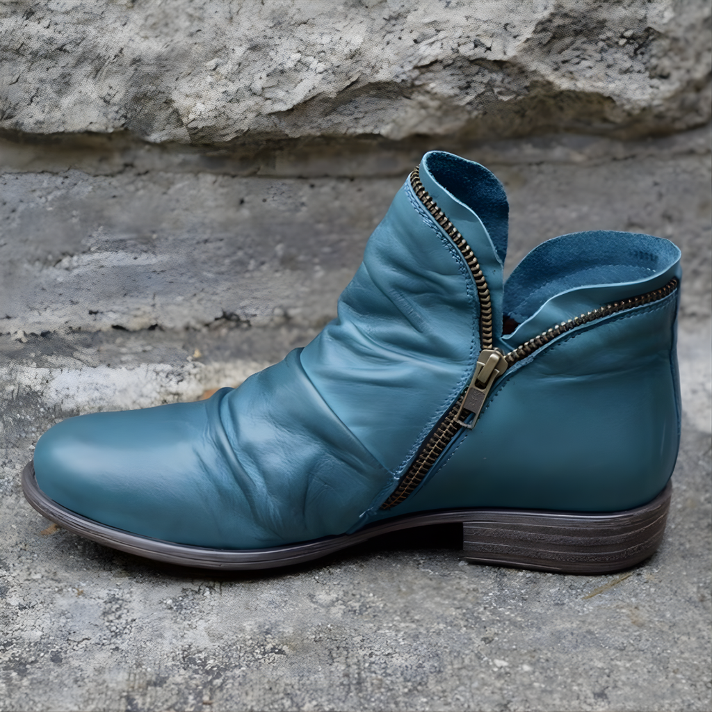 Stiefeletten Damen mit Reißverschluss und lässigem Design - 3 - Annoboutique