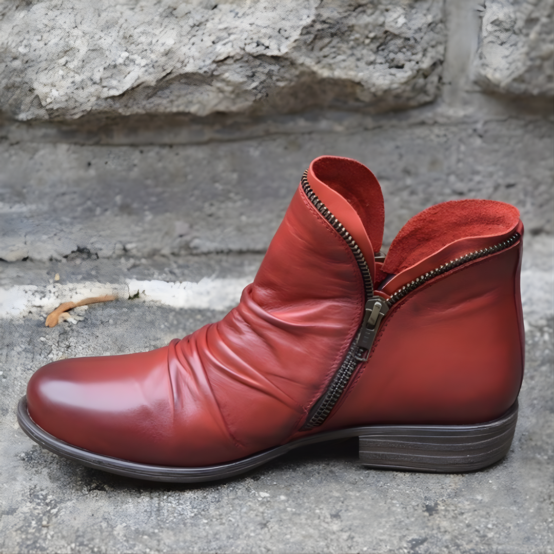 Stiefeletten Damen mit Reißverschluss und lässigem Design - 4 - Annoboutique