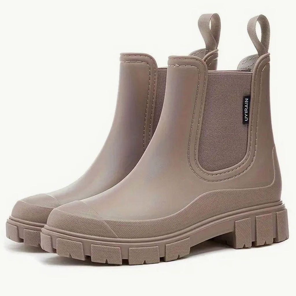 Chelsea Boots Damen mit Gummisohle und stabilem Blockabsatz - 1 - Annoboutique
