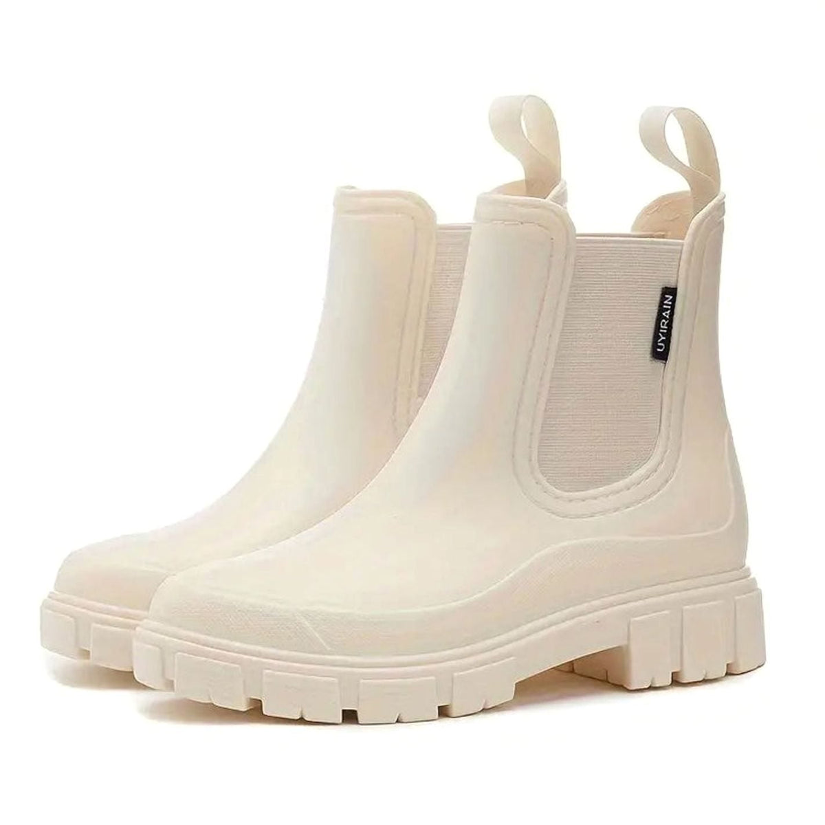 Chelsea Boots Damen mit Gummisohle und stabilem Blockabsatz - 3 - Annoboutique