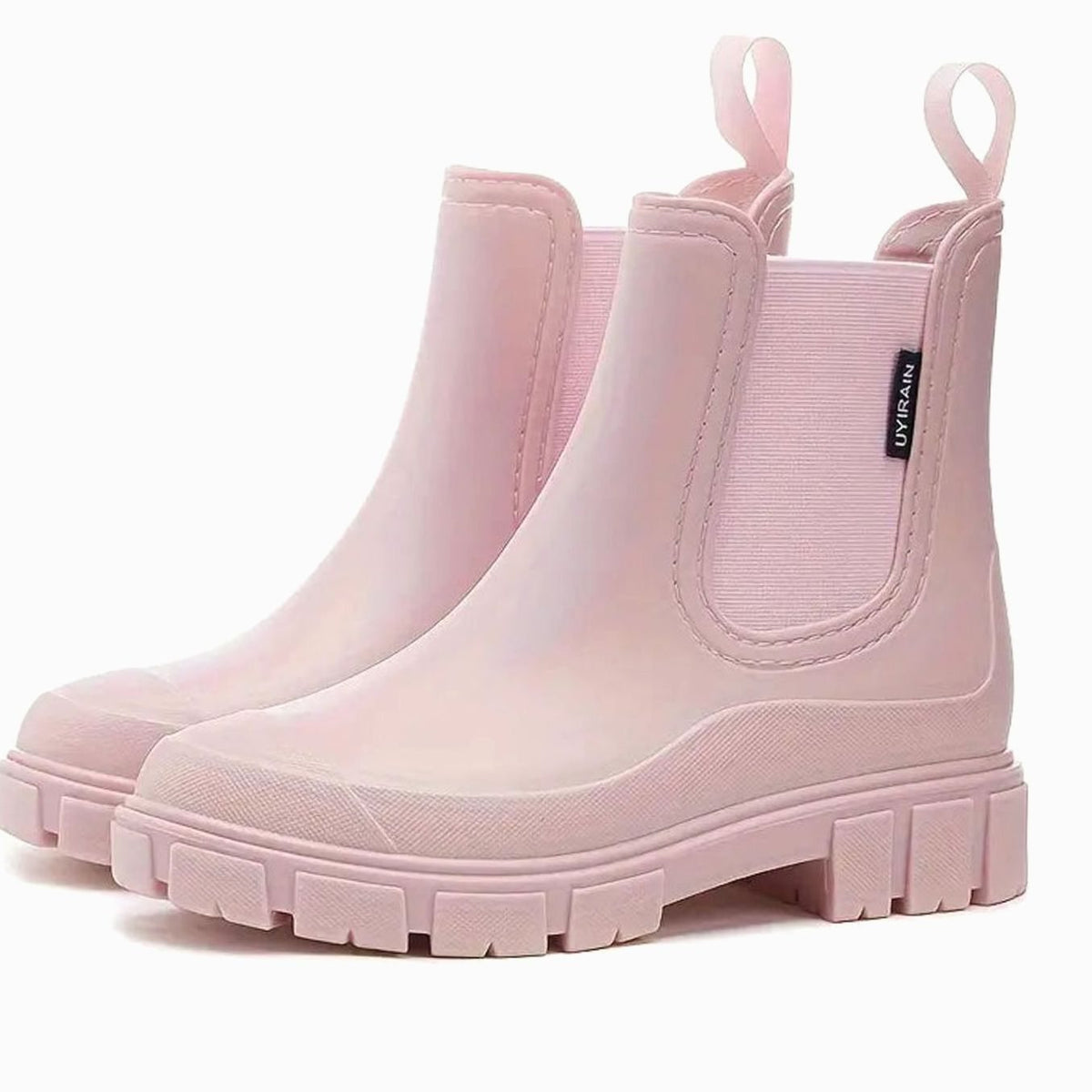 Chelsea Boots Damen mit Gummisohle und stabilem Blockabsatz - 4 - Annoboutique