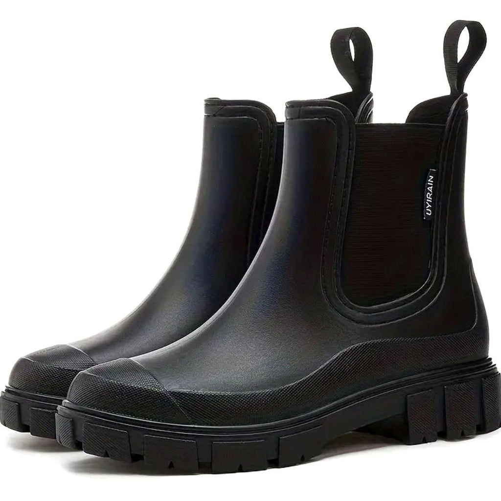 Chelsea Boots Damen mit Gummisohle und stabilem Blockabsatz - 6 - Annoboutique