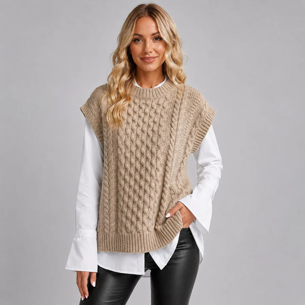 Ärmellose Damenweste mit klassischem Schnitt und modischem Design - 1 - Annoboutique