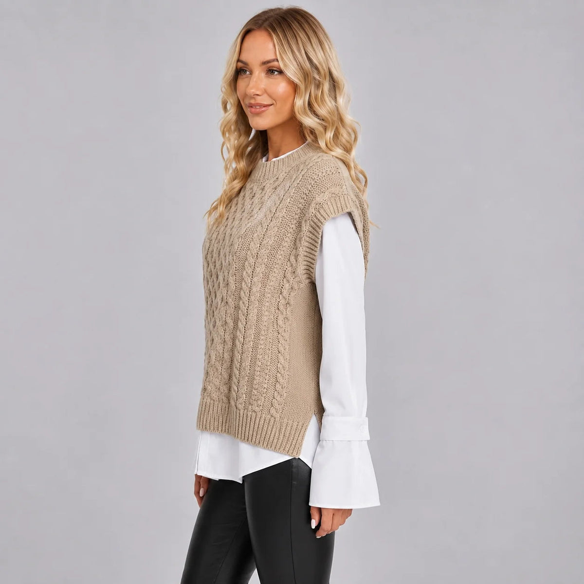 Ärmellose Damenweste mit klassischem Schnitt und modischem Design - 5 - Annoboutique