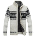 Cardigan Damen im Norwegerstil mit hohem Kragen und langen Ärmeln - 2 - Annoboutique