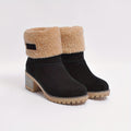 Stiefeletten Damen mit Blockabsatz und kuscheligem Kragen - 1 - Annoboutique