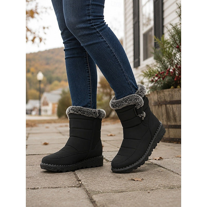 Damen Boots mit kuscheligem Fleece und rutschfester Sohle - 10 - Annoboutique