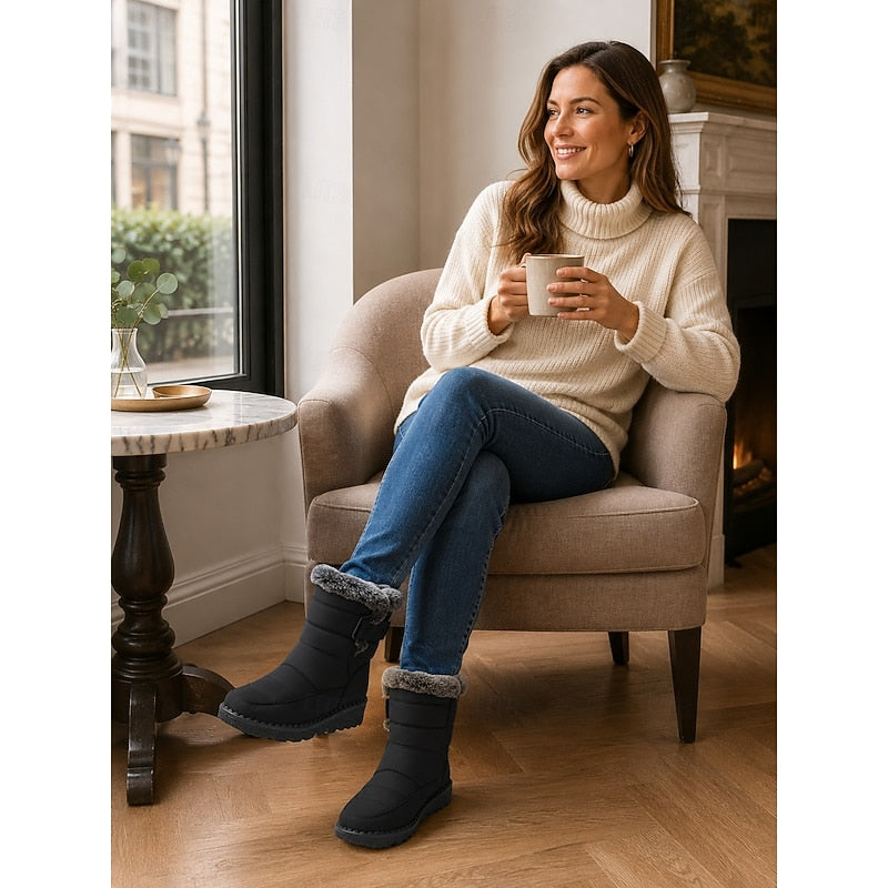 Damen Boots mit kuscheligem Fleece und rutschfester Sohle - 12 - Annoboutique
