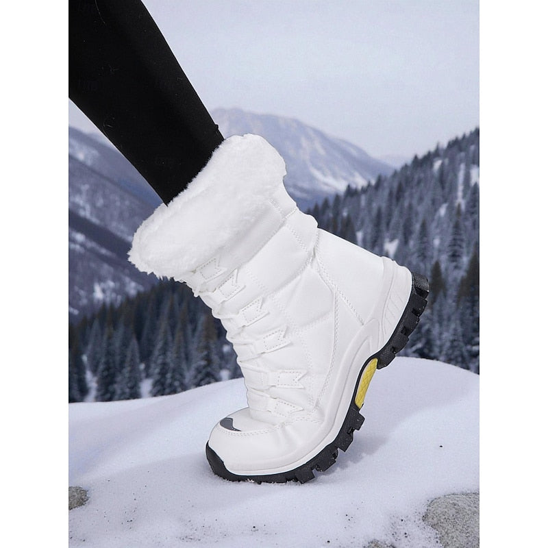 Damen Winterstiefel mit hohem Schaft und Schnürverschluss – bequem und warm - 3 - Annoboutique