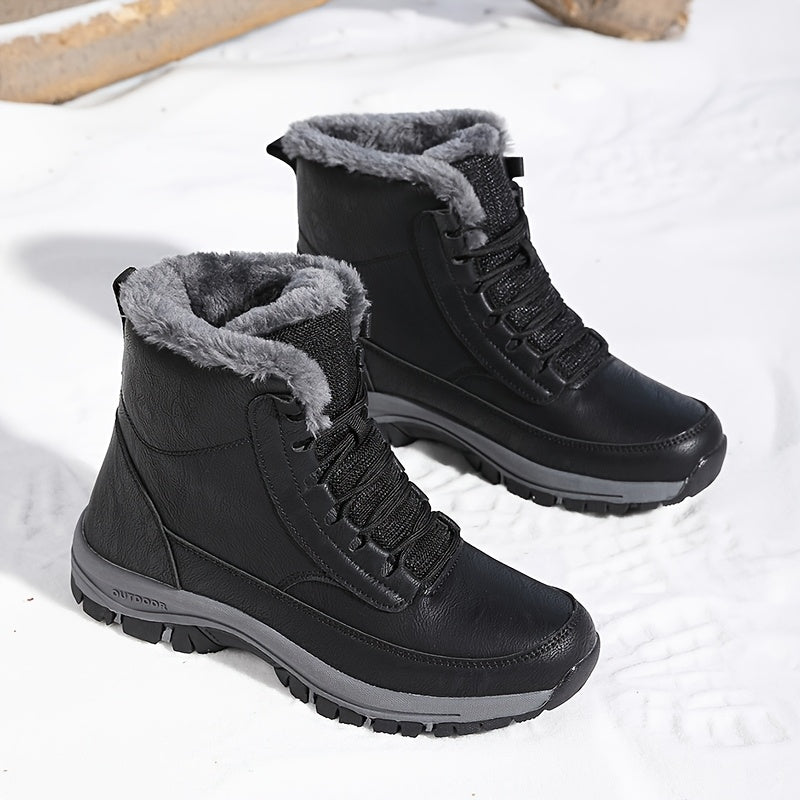 Damen Boots mit hohem Schaft und kuscheligem Innenfutter - 1 - Annoboutique