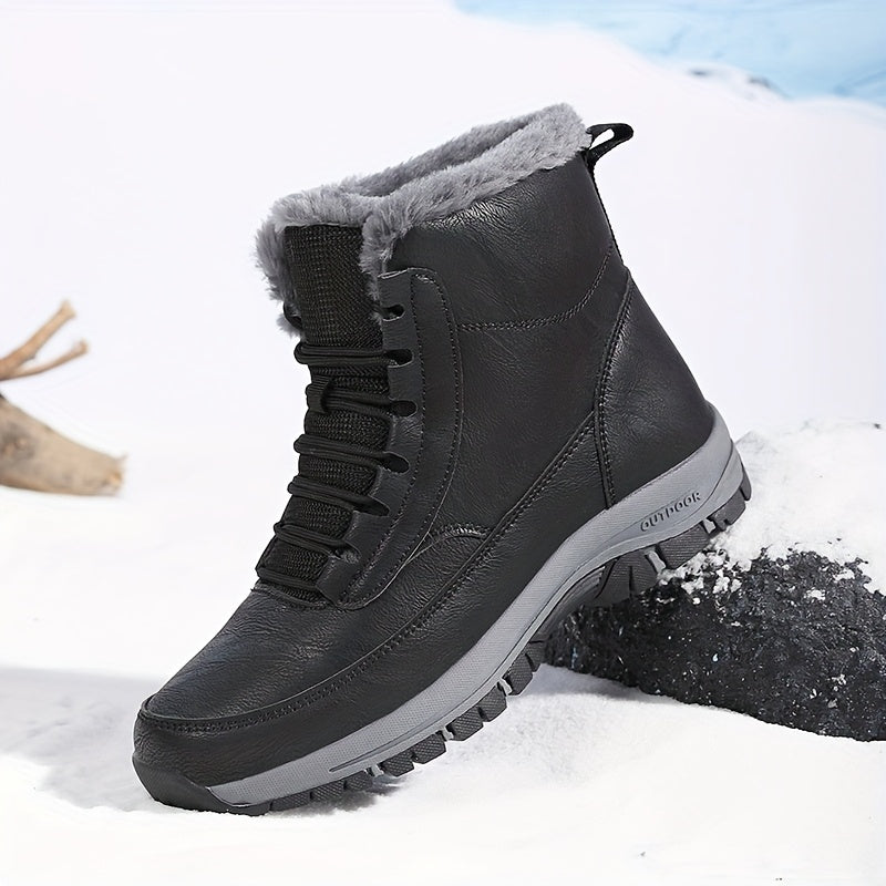 Damen Boots mit hohem Schaft und kuscheligem Innenfutter - 2 - Annoboutique