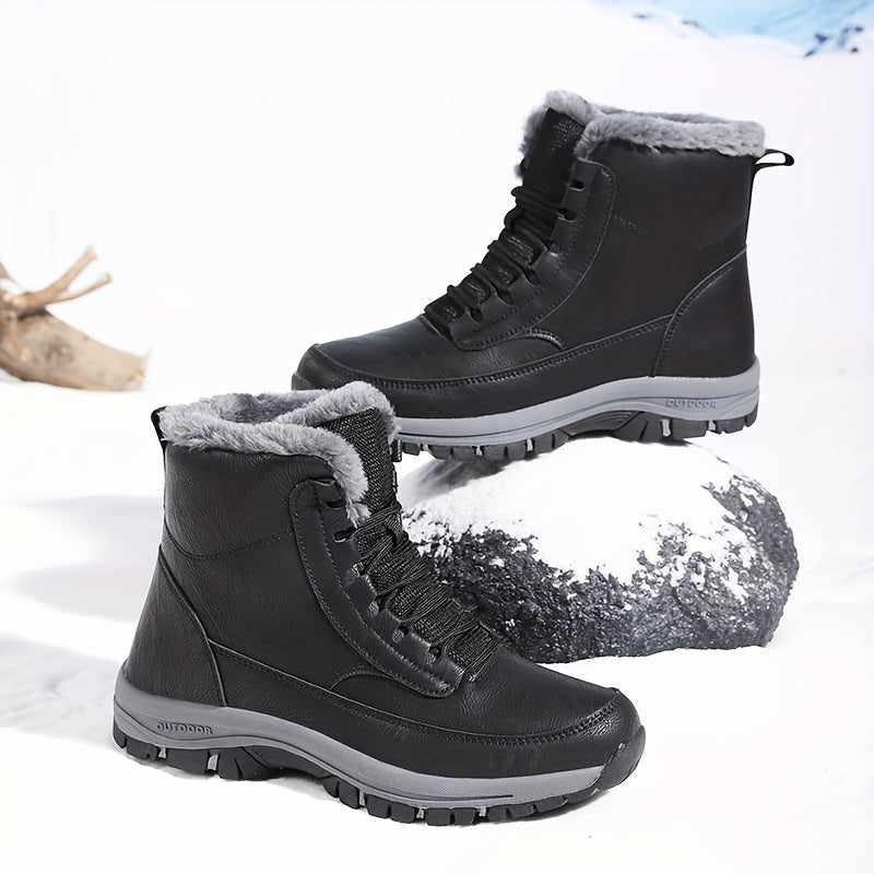 Damen Boots mit hohem Schaft und kuscheligem Innenfutter - 4 - Annoboutique