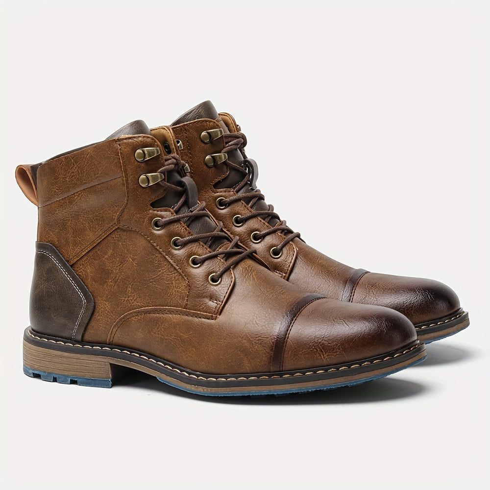 Herren Boots mit Schnürung und robustem Design - 1 - Annoboutique