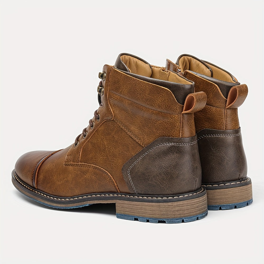 Herren Boots mit Schnürung und robustem Design - 3 - Annoboutique
