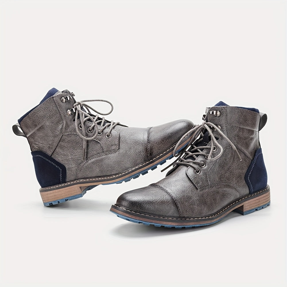Herren Boots mit Schnürung und robustem Design - 4 - Annoboutique