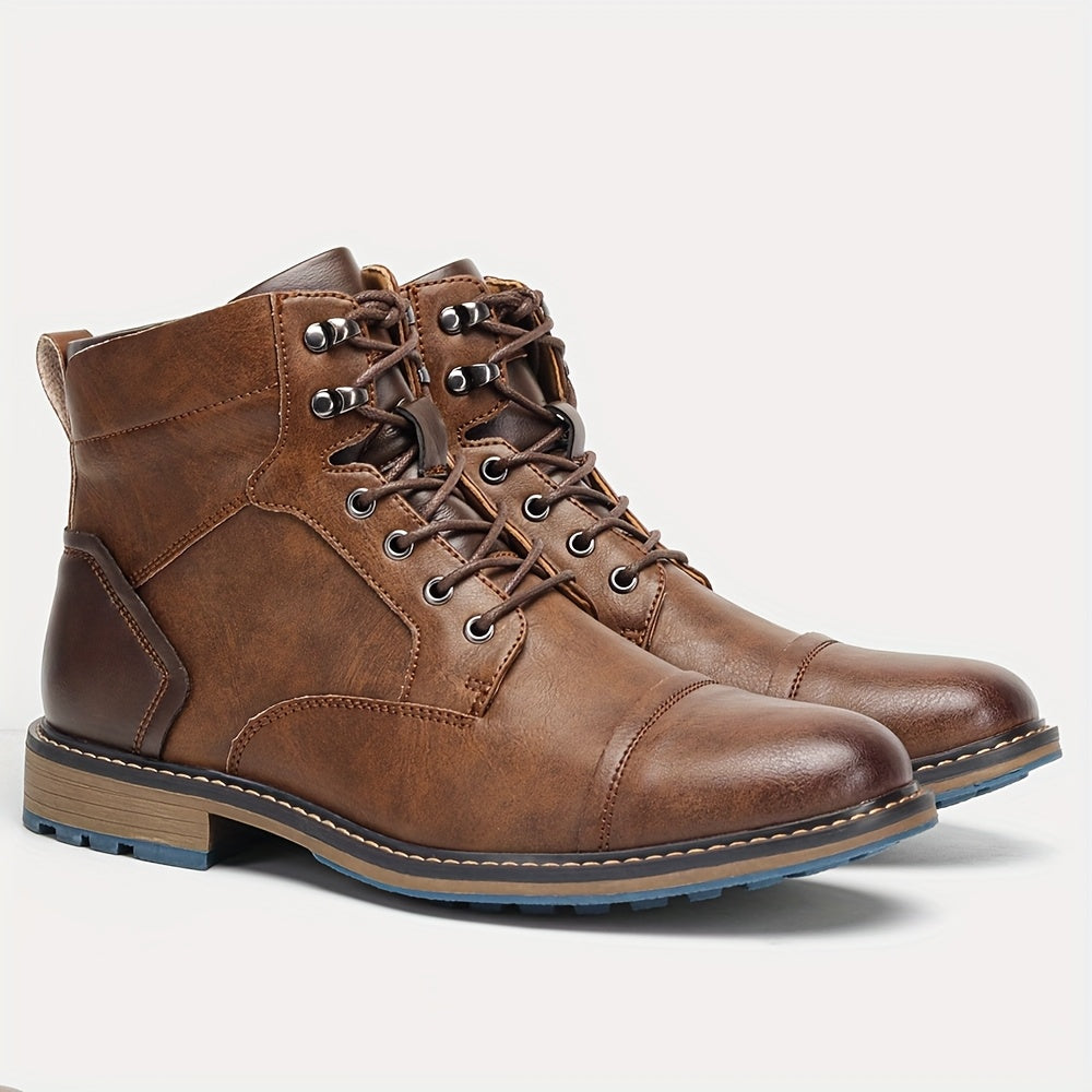 Herren Boots mit Schnürung und robustem Design - 6 - Annoboutique