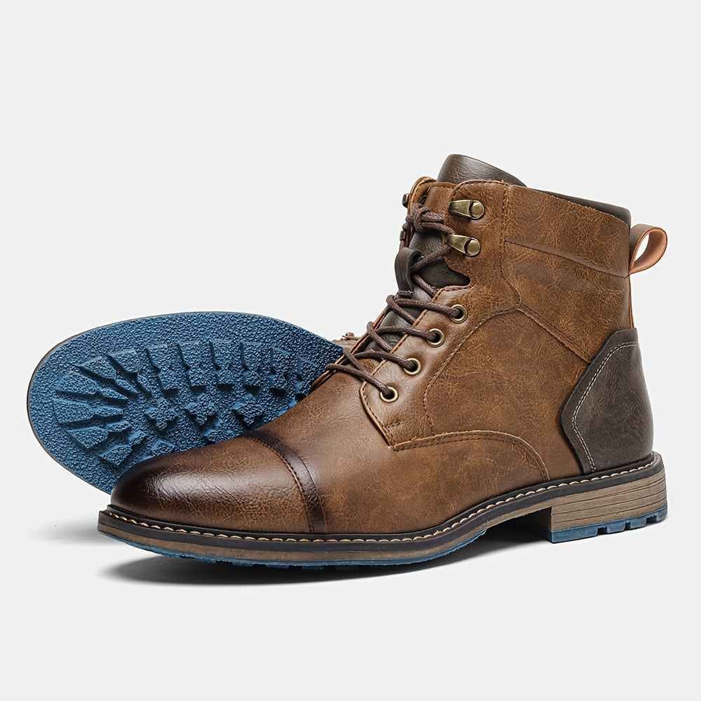 Herren Boots mit Schnürung und robustem Design - 7 - Annoboutique