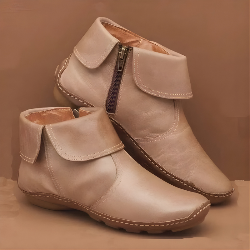 Damen Stiefeletten mit Reißverschluss und modischem Knöchelschutz - 2 - Annoboutique