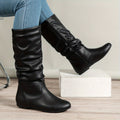 Damen Stiefel mit Slouch-Schnitt und praktischem Reißverschluss - 7 - Annoboutique