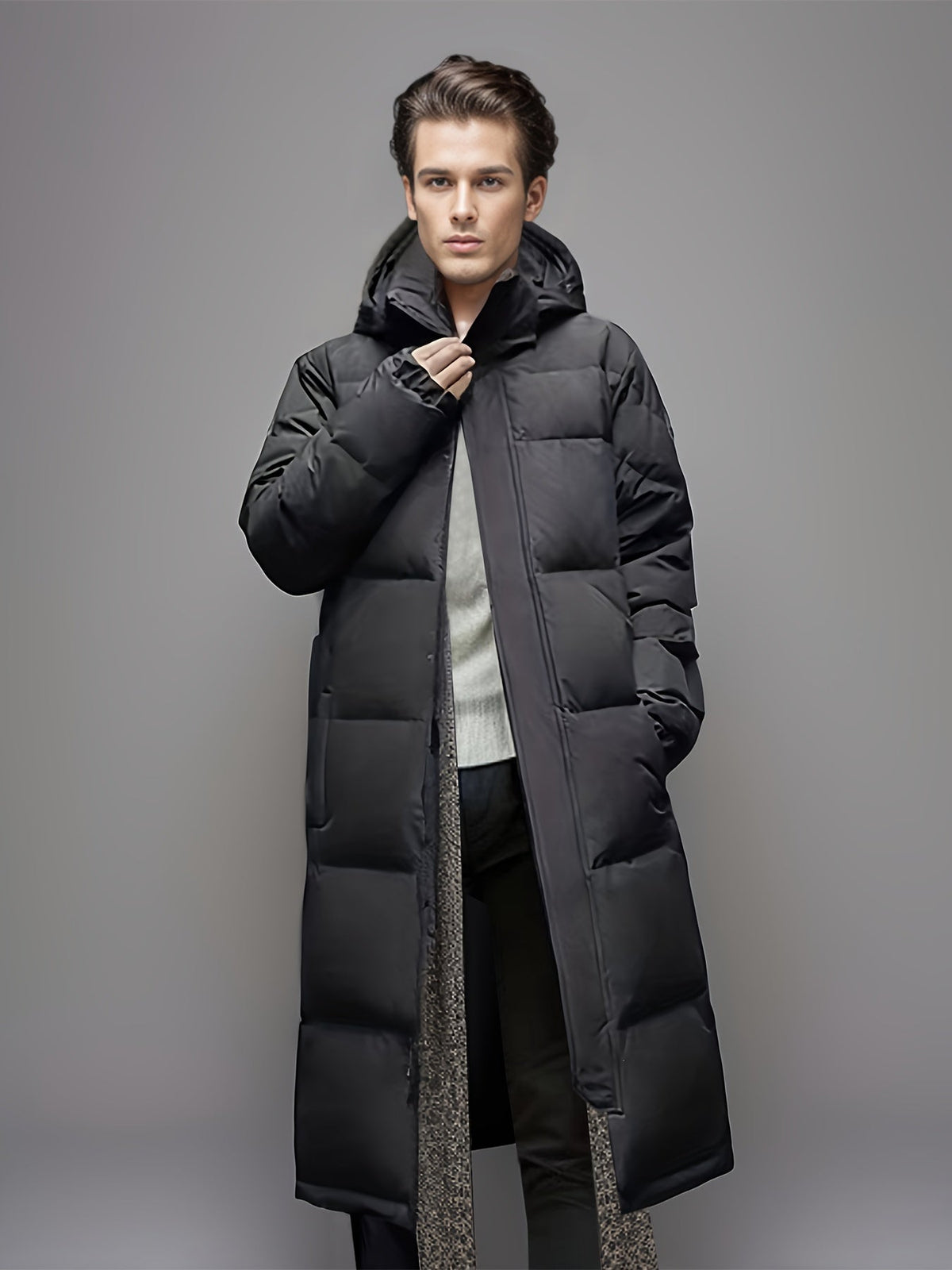 Damen Wintermantel mit Kapuze und taillierter Silhouette - 5 - Annoboutique