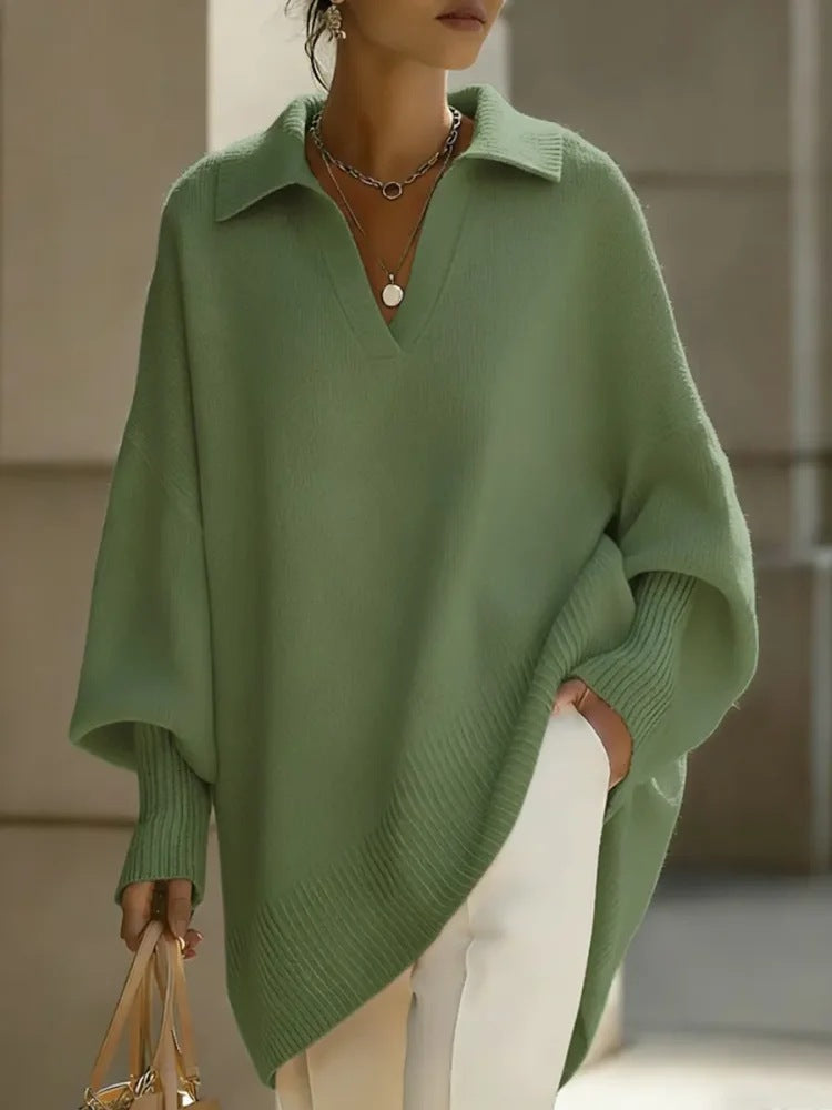 Pullover Damen mit V-Ausschnitt und lässiger Passform - 3 - Annoboutique
