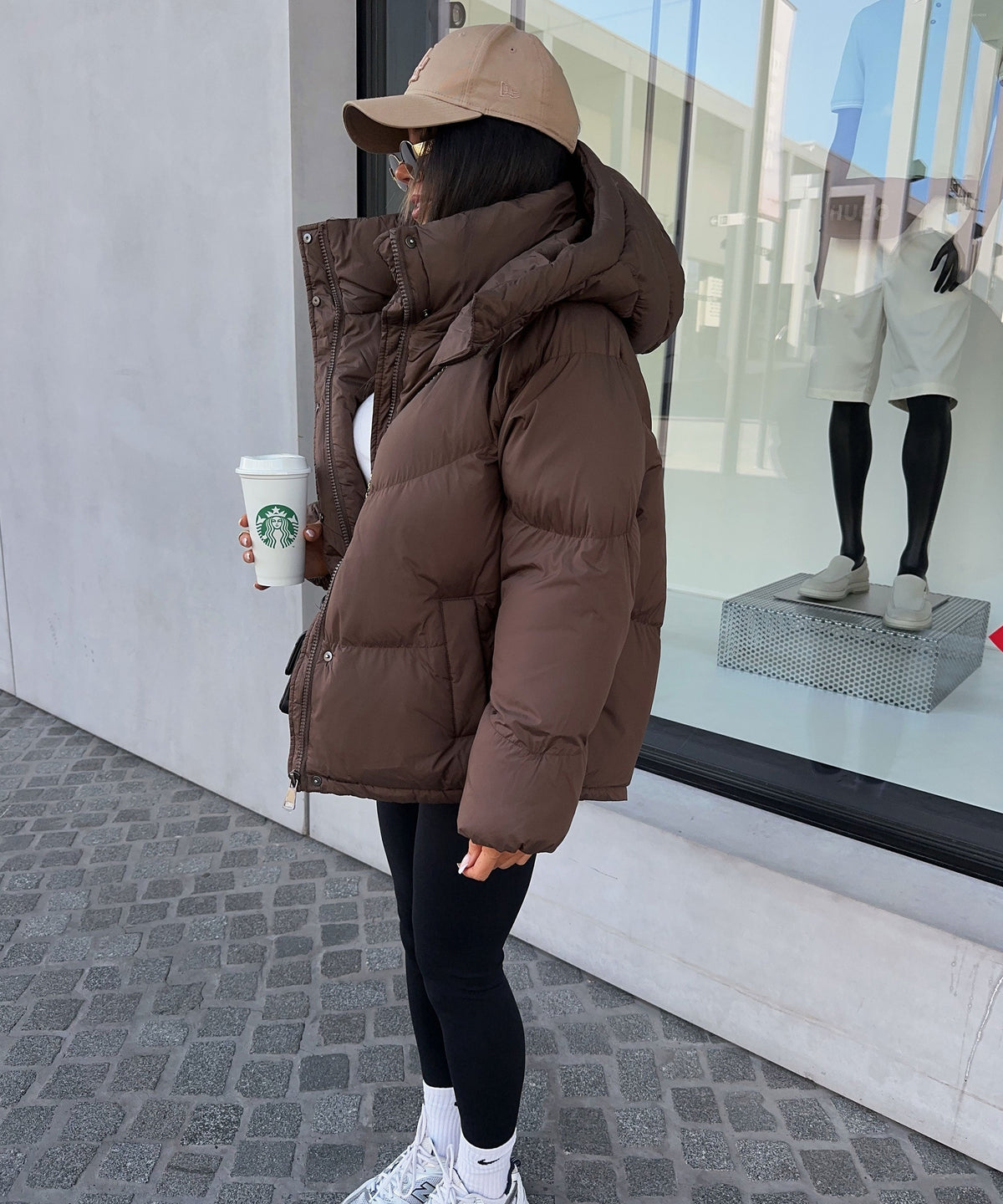 Damen Jacke mit abnehmbarer Kapuze im lässigen Oversize-Schnitt - 5 - Annoboutique