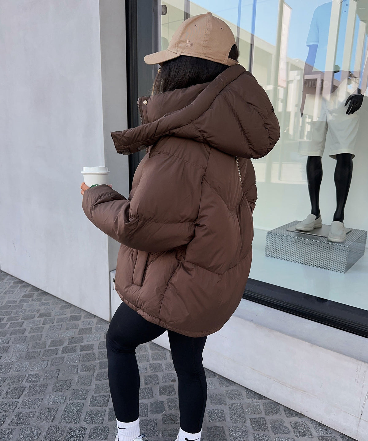 Damen Jacke mit abnehmbarer Kapuze im lässigen Oversize-Schnitt - 7 - Annoboutique