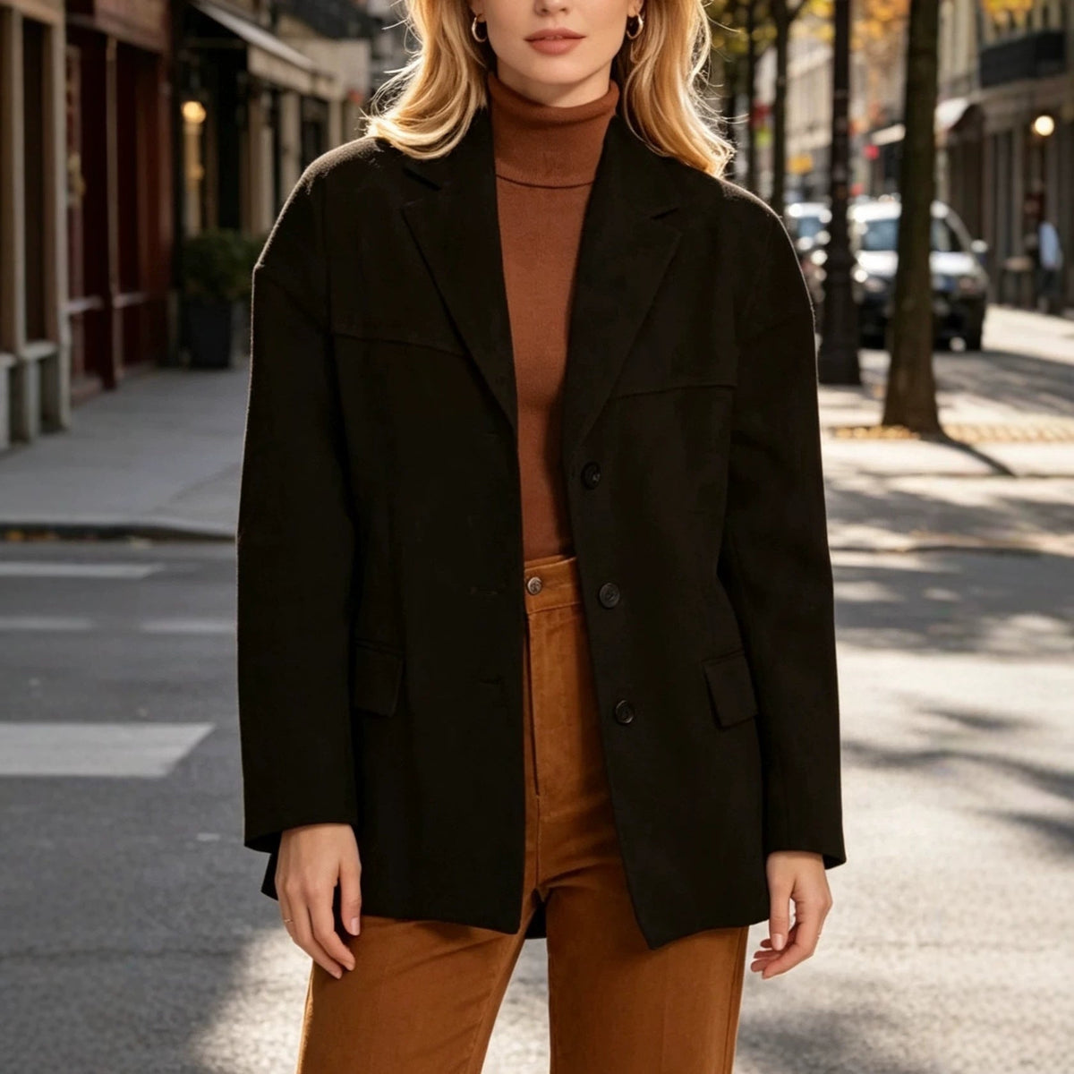 Blazer Damen mit lässiger Passform und Reverskragen - 3 - Annoboutique
