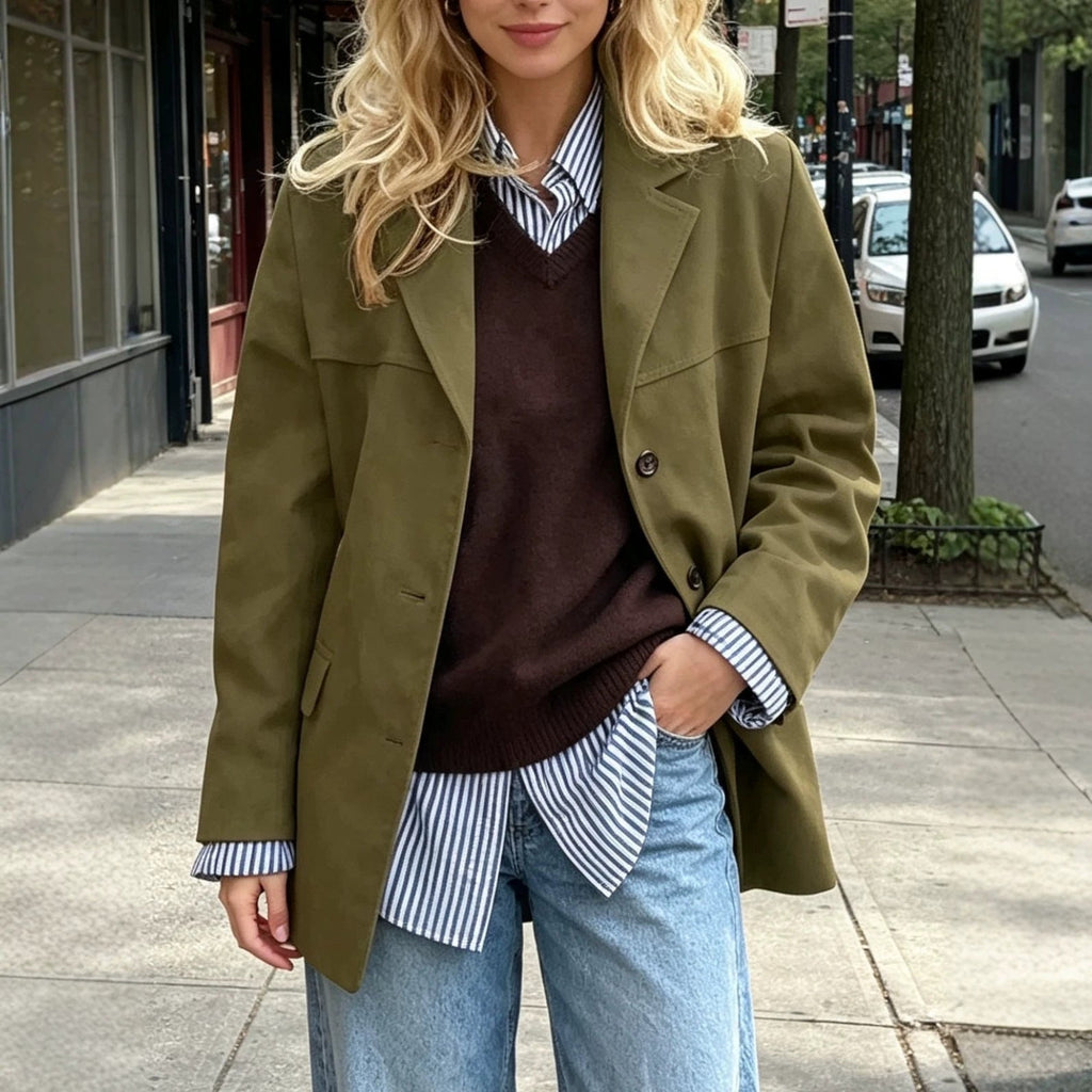 Blazer Damen mit lässiger Passform und Reverskragen - 6 - Annoboutique