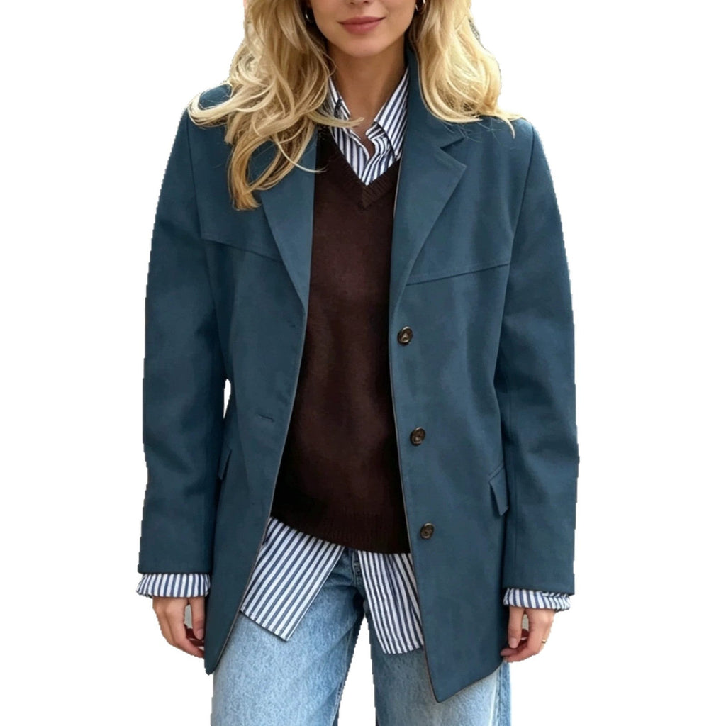 Blazer Damen mit lässiger Passform und Reverskragen - 8 - Annoboutique