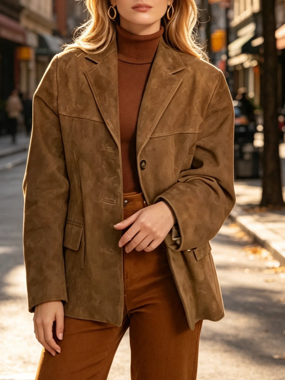 Blazer Damen mit lässiger Passform und Reverskragen - 9 - Annoboutique