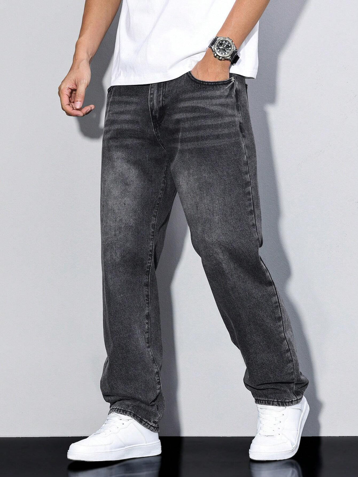 Herren Jeans Relaxed Fit mit klassischer Taille und funktionalen Taschen - 3 - Annoboutique