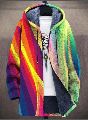 Bunter Cardigan Damen mit Kapuze und lässigem Schnitt - 1 - Annoboutique
