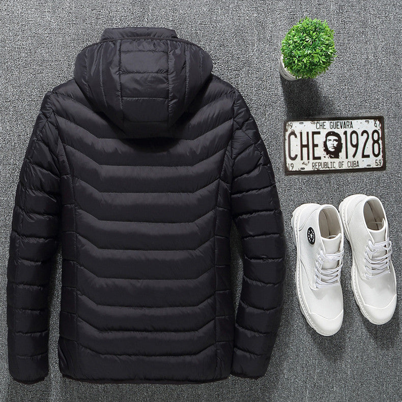 Kraftvolle Heizjacke für Herren mit Abnehmbarer Kapuze und Leichtgewicht Design - 1 - Annoboutique