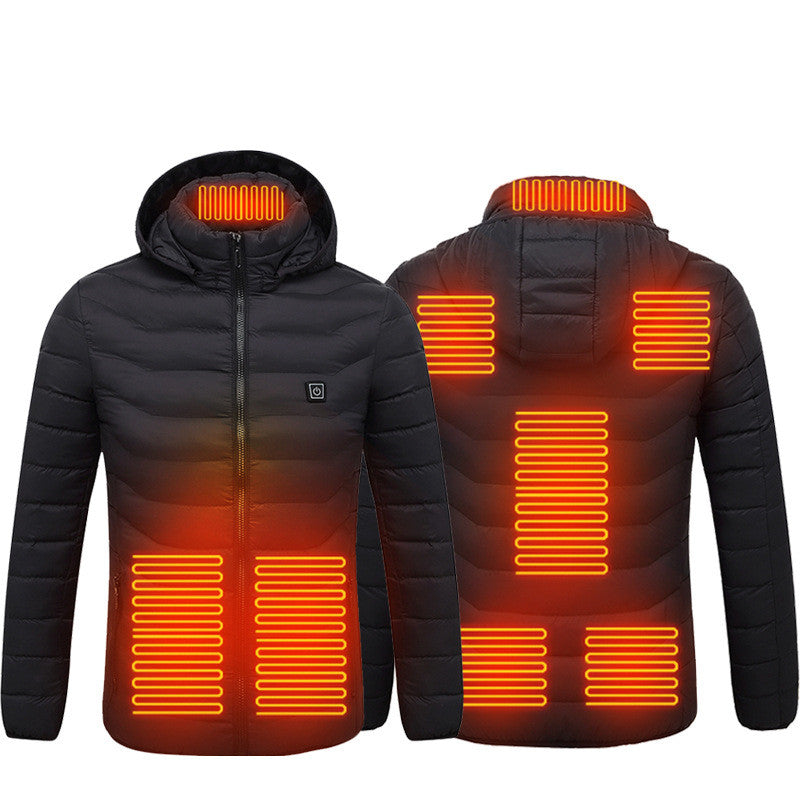 Kraftvolle Heizjacke für Herren mit Abnehmbarer Kapuze und Leichtgewicht Design - 4 - Annoboutique